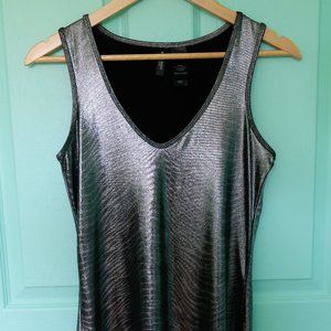 Bisou Bisou Shiny SIlver Metallica Tunic/Dress